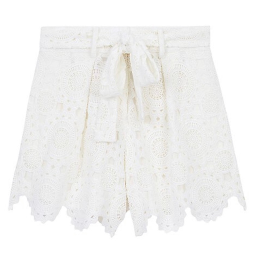 Maje Iochetine Guipure Lace Shorts